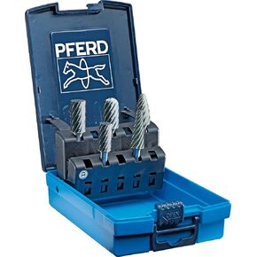 5 Piece Bur Set - 1/4" Shank Plastic Case, INOX Cut