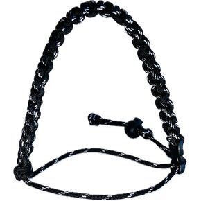 ParaSipper Beverage Cup Holder - Adjustable Paracord Bubble Tea, Coffee, Smoothie Cup Carrier (Black Reflective)