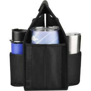 Beautyflier Reusable Insulated Coffee Cup Carrier, Portable Drink Holder with Handle Organizer Tote Bag for Hot & Cold Drinks, Contains 2/3 Coffee Cups with Expansion Space