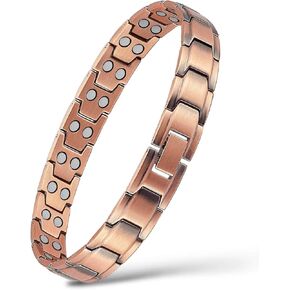 MagVIVACE Men Copper Magnetic Anklet, Pure Copper Ankle Bracelet with 3500 Gauss Magnet
