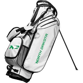 Team Golf NCAA North Dakota Birdie Stand Golf Bag, Lightweight, 14-Way Club Divider, Spring Action Stand, Insulated Cooler Pocket, Velcro Glove and Umbrella Holder & Padded Handles