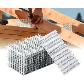 4x6 inch Truss Plate 20 Pack Pronged Mending Plates with Nail Teeth, Flat Mending Plates Repair Flat Tie Plate Bracket for Roofing Truss Wood Timber Connector