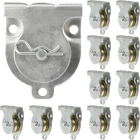 12 Pcs Wall Mount Pulley, 1-1/2" Ceiling Mount Pulley Fit 3/8" Wire Rope, Zinc Plated Removable Small Pulleys with Load 420 Lbs for Lifting. in Kuwait