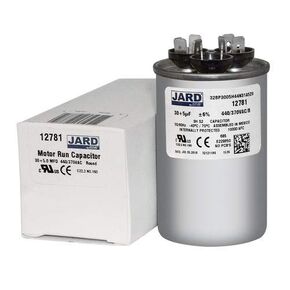 30 + 5 x 370 or 440 VAC Round Dual Run Capacitor by JARD # 12781