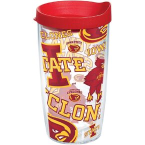 Tervis Made in USA Double Walled Iowa State University ISU Cyclones Insulated Tumbler Cup Keeps Drinks Cold & Hot, 16oz, All Over