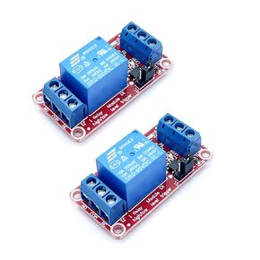 2pcs 5V One Channel Relay Module Relay Switch with OPTO Isolation Support High Low Level Trigger