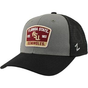 ZHATS Standard NCAA Officially Licensed Snapback Hat Big Rig Patch Black Gray Switchback, One Size