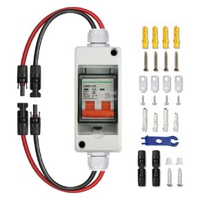 DC500V Solar Disconnect Switch IP65 Waterproof Outdoor Solar Breaker with Din Rail Enclosure MCB 2P Small Circuit Combiner Box with Wall Mounting Brackets