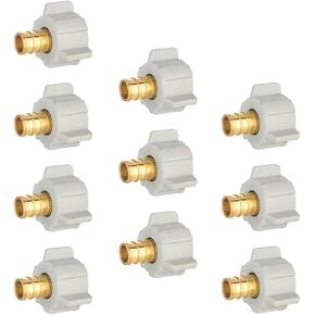 (Pack of 10) EFIELD 1/2" Pex X 1/2" Female NPT Swivel Adapter Brass Crimp Brass Fittings