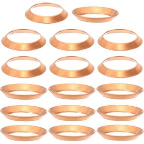 PATIKIL Flare Gasket, 10Pcs Fit for 3/4" Tube Size 45 Degree Copper Flared Pipe Fittings for Air Conditioner Refrigeration Accessories