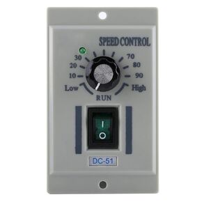 AC 110V to DC Motor Speed Controller, 400W Below DC 24V 36V 90V Motor Variable Adjustable Speed Regulator, Knob Stepless Speed & Current Protection