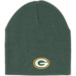 47 Green Bay Packers Child/Kid's Green Cuffless Beanie Hat - NFL GB Youth Knit Skull Cap
