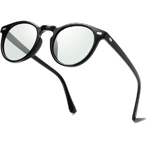 Photochromic Polarized Sunglasses UV Anti Glare Driving Eyewear Glasses Blue Light Blocking Glasses Man Woman Round