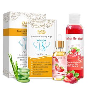 Feminine Wash & Feminine Hygiene Wipes & Yoni Oil, 20 Counts Flushable Individually Wrapped Cleansing, Ph Balance Remove Odor Moisturizing,1 Fl.Oz Feminine Oil & 5.07 Fl.Oz Yoni Wash