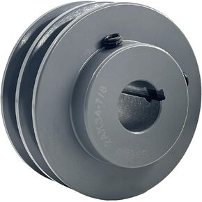 2AK34-7/8 بكرة حزام ذات أخدود مزدوج، القطر الخارجي 3.45 بوصة، تجويف 7/8 بوصة، حزام V من الحديد الزهر لأحزمة AX 3L 4L V، بكرة 2AK3478 in Kuwait