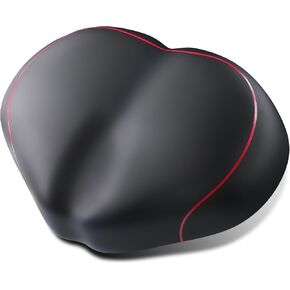 Noseless Bike Seat for Men Women, Comfort Seat Cushion Compatible with Peloton, Cruiser or Exercise Bikes, Noseless Bicycle Wide Saddle Replacement with Dual Shock Absorbing Ball Foam Waterproof