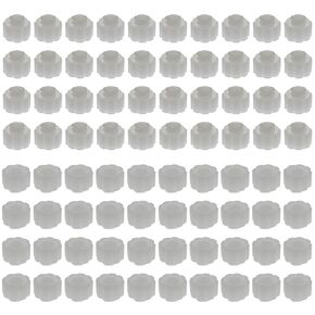 80pcs White Polypropylene Dispensing Syringe Plug Syringe Tip Cap Laboratory Supply for Dispensing Bottle Lightweight Syringes Brass Syringe