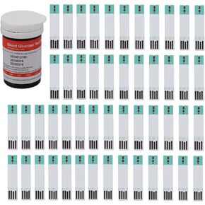 JTLB 50 Count Glucose Test Strips Accurate PET Sugar Test Strips for Diabetes Sugar Monitoring