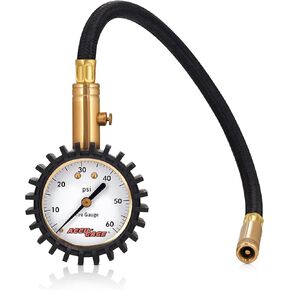 مقياس ضغط الإطارات الاحترافي Accu-Gage RH60X مع واقي مطاطي واقي (60 رطل لكل بوصة مربعة)، ظرف مستقيم