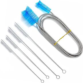 فرشاة تصريف مرنة بطول 67 بوصة، منظف من النايلون، أنبوب خرطوم مرن ذو طرفين، 4 قطع من فرشاة تنظيف المصاصة لخزان الأسماك وأنبوب زجاجي للمطبخ المنزلي in Kuwait