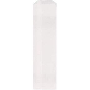 300 Disposable Silverware Flatware Paper Bags 2.75 x 10 inches White Plain Churro Bag Kitchen Cutlery Utensils Holder Made in USA