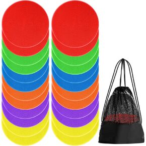 علامات بقعة 9 بوصة مجموعة من 24 نقطة أرضية مطاطية غير قابلة للانزلاق نقاط خفة الحركة للأطفال كرة القدم كرة السلة الرياضة سرعة خفة الحركة التدريب، أنشطة الفصول الدراسية ما قبل المدرسة in Kuwait