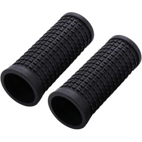 1 Pair Bike Handlebar Grips, Black Bicycle Handlebar Protective Cover Bike Handle Bar End Grips for Scooter, Folding Bike