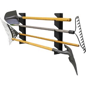 Shed Tool Organizer Wall Mount, Garage Organization, Garden Tool Organizer for Shovels and Rakes, Solid Steel Holds 100 lbs, StoreYourBoard