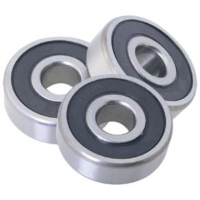 3PCS Carbon Steel Bearing Steel Roller Guide Bearing Fishing Gear Bearing 0.47x1.46x0.47 in Used in Electrical Appliances Financial Equipment Power Tools Textile Machinery Silver