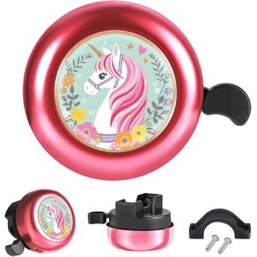 Akkya Bike Bicycle Bell Horn for Kids Adults Cute Unicorn Cycling Handlebars Knee Scooter Accessories for Women Girls Electric Mountain Bike Ring Bell Biking Bicicle Accessories Loud