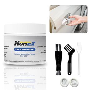 All Purpose Silicone Grease with PTFE 50g Automotive General Lubricant Accessories for Car Door Handles Air Conditioning Damper Actuators Radiator Triple Valve Converters Sunproof Pool Filter