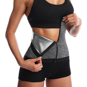 JBT Waist Trainer for Women,Sauna Suit Waist Trimmer,waist sauna belt for women,Snow Flake Zipper Waist Trimmer