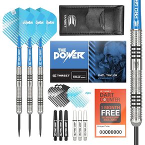 TARGET Darts Phil Taylor Tungsten Steel Tip Darts Set - Dart Counter App Coupon Bundle
