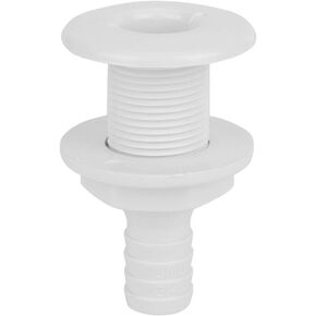 KIMISS Thru Hull Fittings, 3/4in Plastic Marine Thru Hull Exhaust Fittings Boat Drain Outlet Plug White