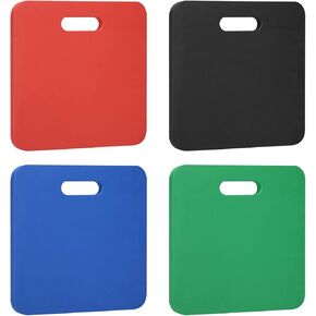 PATIKIL Portable Stadium Bleacher Seat Pad, 4 Pack Hard & Strong Stadium Seat Comfort EVA Foam Cushion Outdoor Seating for Spectating Sport Camping 4 Colors