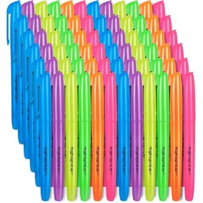 BESARME 120 Pack Highlighters Assorted Colors Highlighters Bulk 6 Colors Fluorescent Highlighters Markers for Home School Office