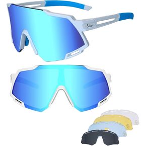 Polarized Cycling Glasses for Men Women Mountain Bike Sunglasses Bike Photochromic Goggles with 5 Lentes Glass