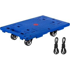 PATIKIL Furniture Dolly for Moving, 1 Pack Portable Small Flat Moving Dolly with 4 Wheels Furniture Movers Dolly for Heavy Furniture, 440 LBS Capacity, Blue