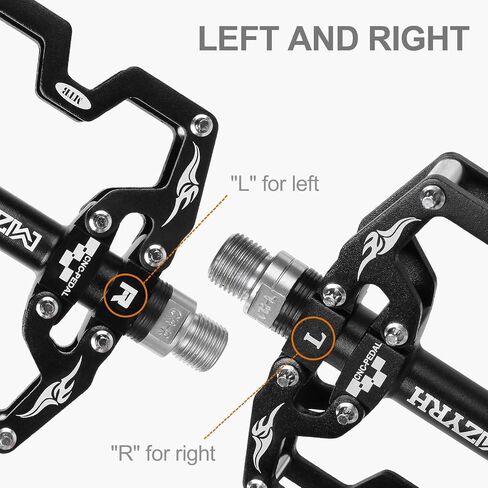 Mountain Bike Pedals,3 Bearings Bicycle Pedals,Aluminum 9/16" MTB Pedals Bicycle Flat Pedals for Road Mountain BMX MTB Bike in Saudi Arabia