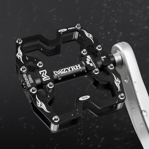 Mountain Bike Pedals,3 Bearings Bicycle Pedals,Aluminum 9/16" MTB Pedals Bicycle Flat Pedals for Road Mountain BMX MTB Bike in Saudi Arabia