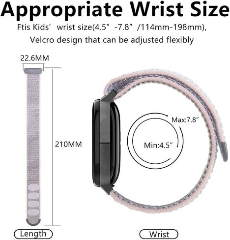 أحزمة TopPerfekt متوافقة مع سوار Fitbit Ace LTE، ناعمة ومتينة، VELCRO، مقاومة للماء، أشرطة بديلة رياضية قابلة للتنفس in Kuwait