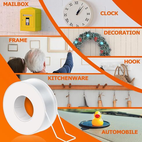 Double Sided Tape-Heavy Duty Mounting Tape 1.18in x 9.85ft Nano Double Sided Mounting Tape Transparent Poster Tape Double Sided Tape for Walls Office Outdoor Carpet Home in Kuwait