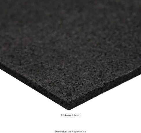 MSI Rubber Utility Mat 48" W x 72" L x 0.24" Thick - Non-Slip, Anti-Fatigue, Heat Resistant - Ideal for Gym Floors, Garages, Stables, Indoor & Outdoor Use - Heavy-Duty & Durable Protection in Saudi Arabia