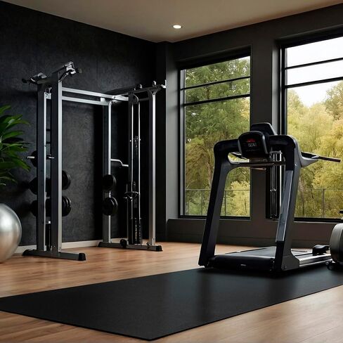 MSI Rubber Utility Mat 48" W x 72" L x 0.24" Thick - Non-Slip, Anti-Fatigue, Heat Resistant - Ideal for Gym Floors, Garages, Stables, Indoor & Outdoor Use - Heavy-Duty & Durable Protection in Saudi Arabia