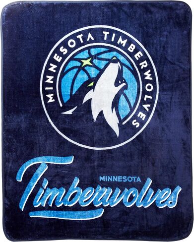 بطانية Northwest NBA Minnesota Timberwolves للبالغين من الجنسين من راشيل، مقاس 50 بوصة × 60 بوصة، التوقيع in Saudi Arabia