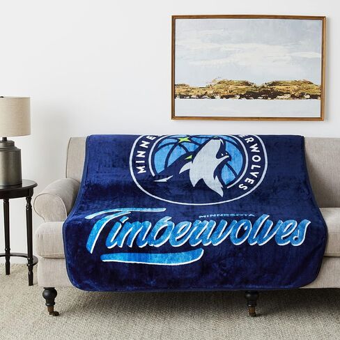 بطانية Northwest NBA Minnesota Timberwolves للبالغين من الجنسين من راشيل، مقاس 50 بوصة × 60 بوصة، التوقيع in Saudi Arabia