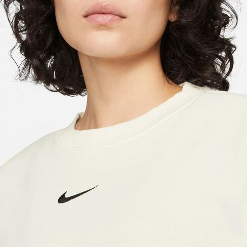 سويت شيرت نسائي من NIKE NSW Phoenix Fleece OS CREW للسيدات ذو حجم كبير بياقة دائرية DQ5733-010، مقاس XL in Saudi Arabia