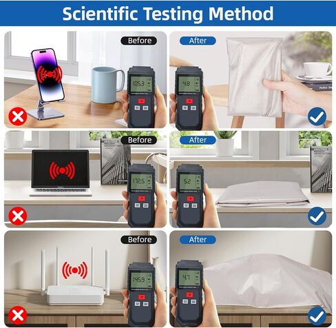 قماش فاراداي - حقائب فاراداي DIY من قماش فاراداي من الدرجة العسكرية درع حماية EMF/EMP، قماش فاراداي 43 بوصة × 118 بوصة + حاجز إشارة شريط فاراداي 1 بوصة × 79 بوصة للهاتف الخلوي/واي فاي/نظام تحديد المواقع العالمي/RFID/بلوتوث in Saudi Arabia
