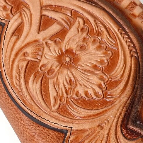 محفظة نسائية طويلة ذات سعة كبيرة من الجلد الطبيعي وحامل بطاقات محفظة نسائية (أسود) in Kuwait