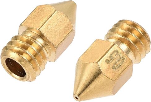 uxcell 0.5mm 3D Printer Nozzle, 18pcs M6 Thread for MK8 3mm Extruder Print, Brass in Saudi Arabia